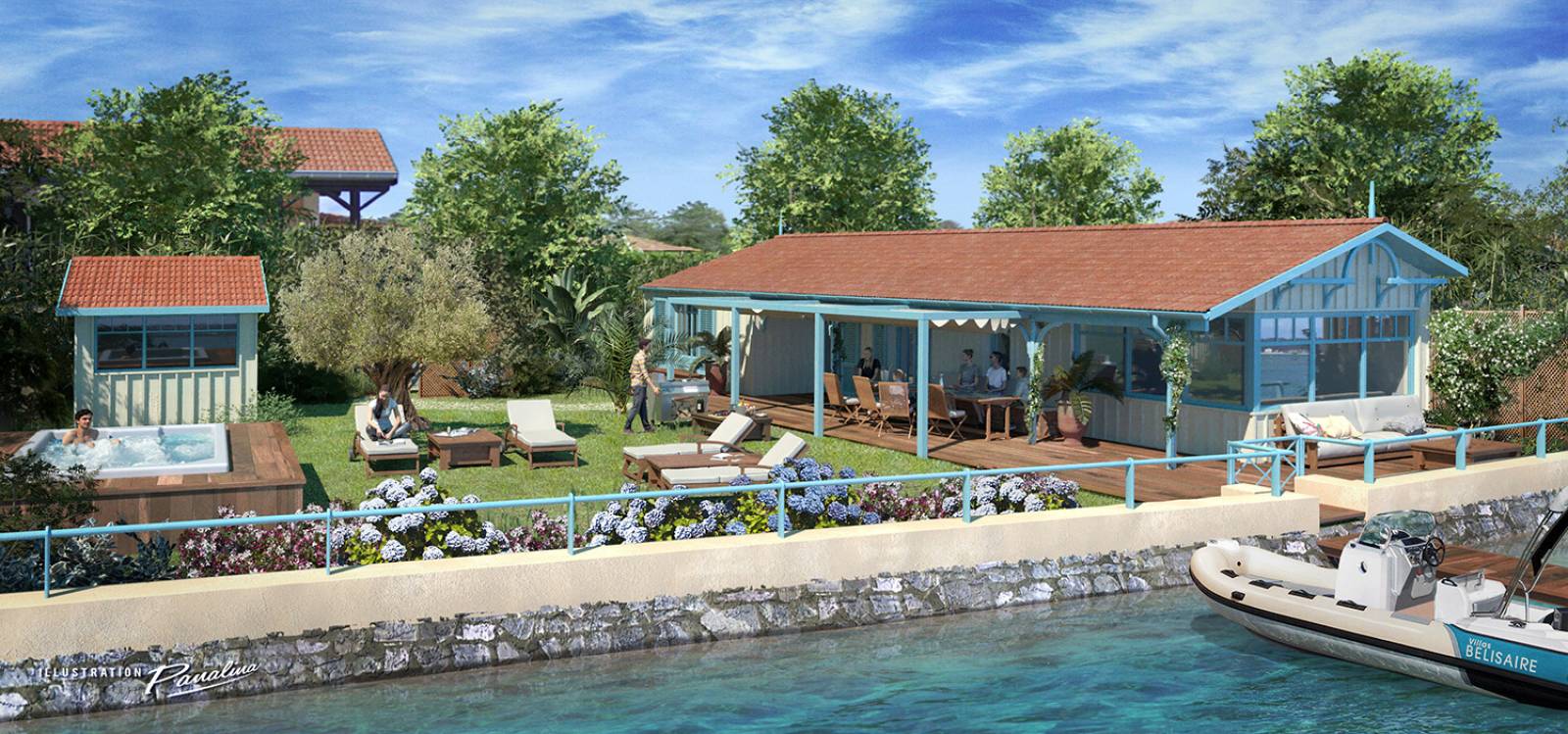 Devis gratuit sous 48h pour la modélisation 3D d'un bâtiment à partir de plans d'architecte à Andernos, proche Cap Ferret, sur le Bassin d'Arcachon